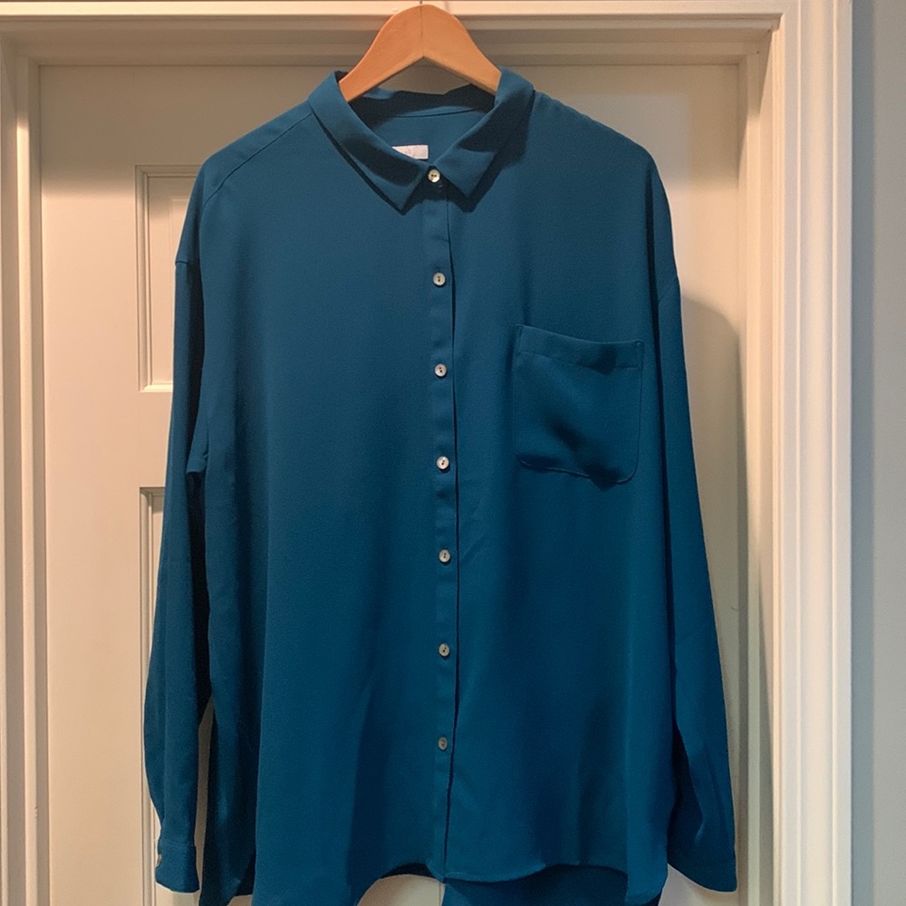 J.Jill tunic blouse in deep teal